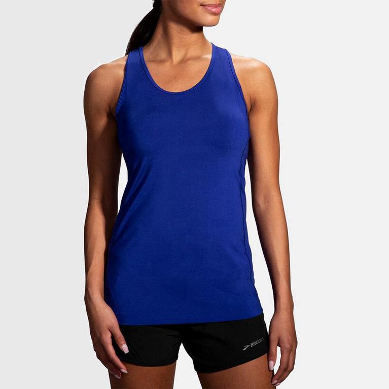 Brooks Pick-Up Israel - Women's Running Tank Top - Blue (59467-KAPR)